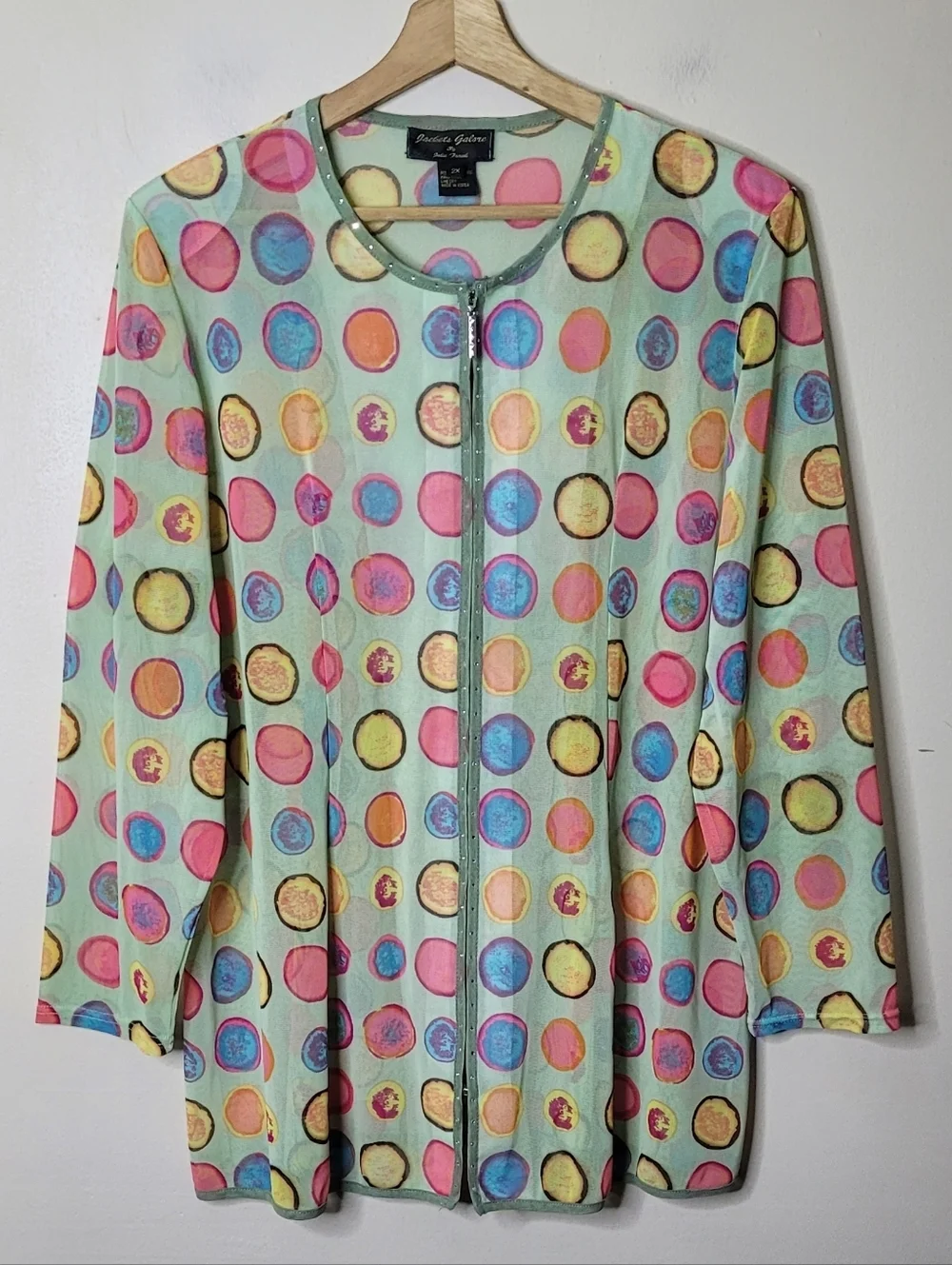 Vintage John Farah Sheer Polka Dot Jacket